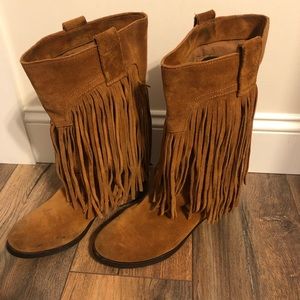 Lucky Brand Fringe Boots